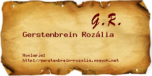 Gerstenbrein Rozália névjegykártya