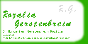 rozalia gerstenbrein business card